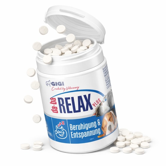 Gigi vet da-ba relax plus pour chiens et chats – favorise la détente, le calme et aide à réduire le stress 30 comprimés