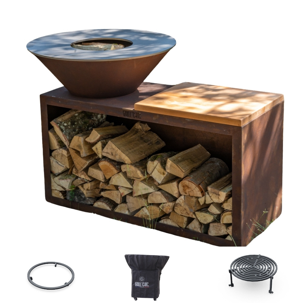 Pack privilege brasero traditionnel corten 83 simple cuve