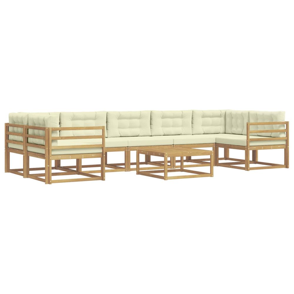 Ensemble de canapés d'extérieur 6 pc blanc et crème