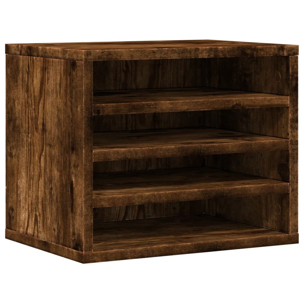 Organisateur de bureau chêne fumé 36x26x29,5 cm
