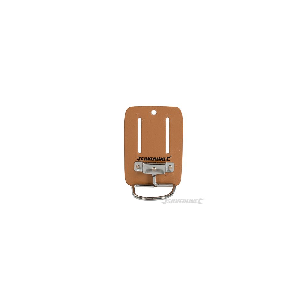 Silverline - porte-marteau en cuir pour ceinture - 100 x 50 mm