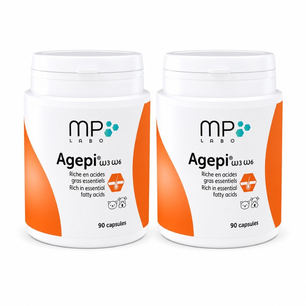 Agepi omega 3 et 6 - pelage - mp labo 2x90 comprimés