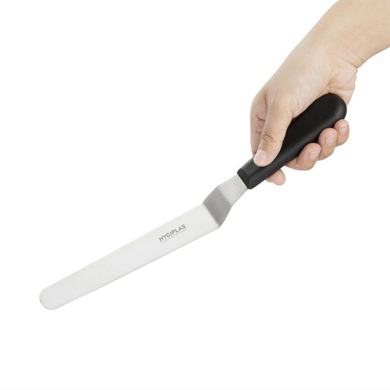 Spatule professionnelle noire lame coudée 190 mm - hygiplas