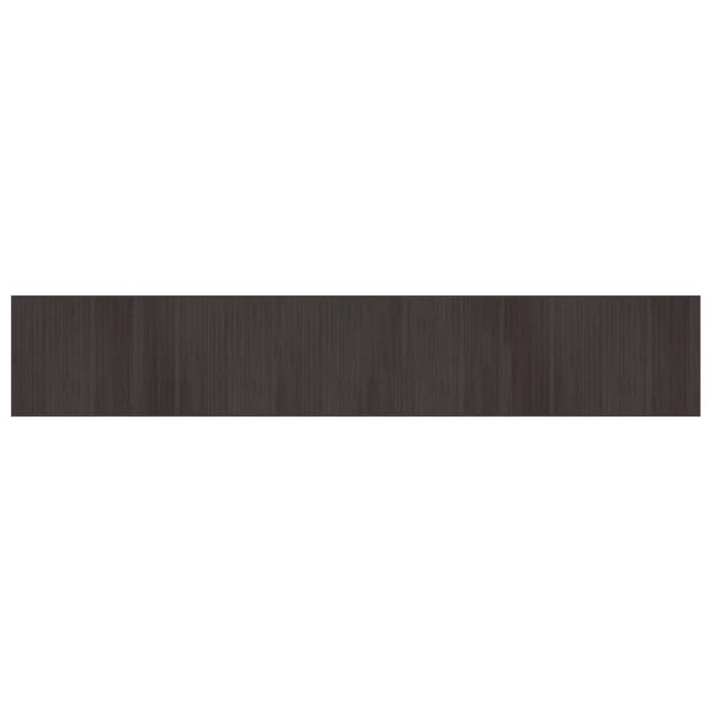 Tapis rectangulaire marron foncé 70x400 cm bambou