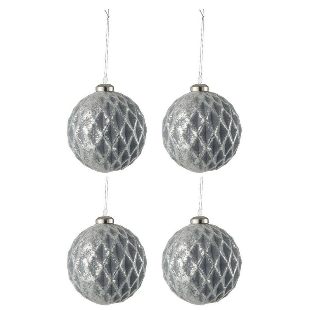 Lot de 4 boules de noël 