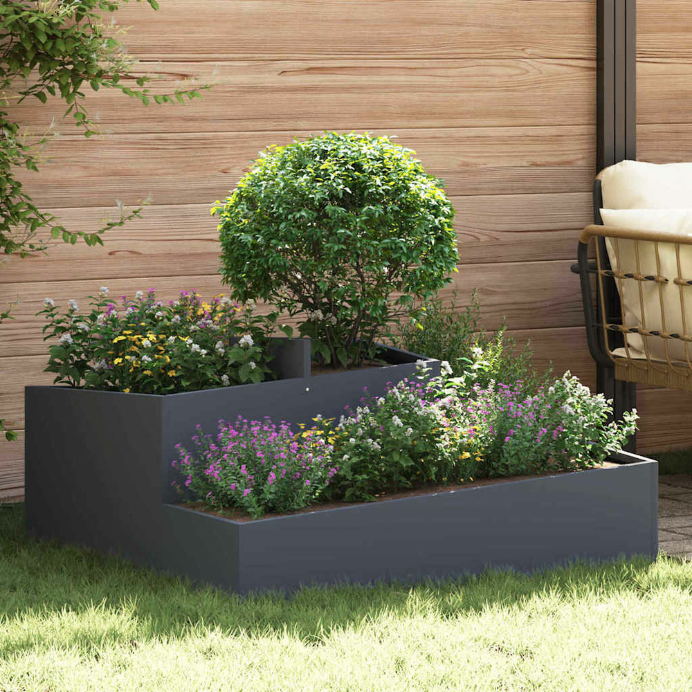 Cache-pot de jardin anthracite 100 x 100 x 50 cm