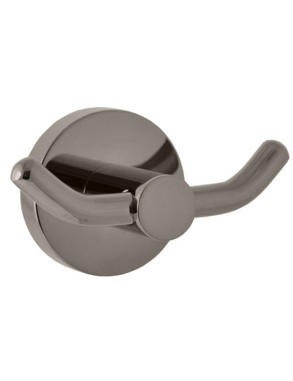 Lot de 2 patères double colorado en laiton gris métal brossé 9,2x 5,3x5 cm