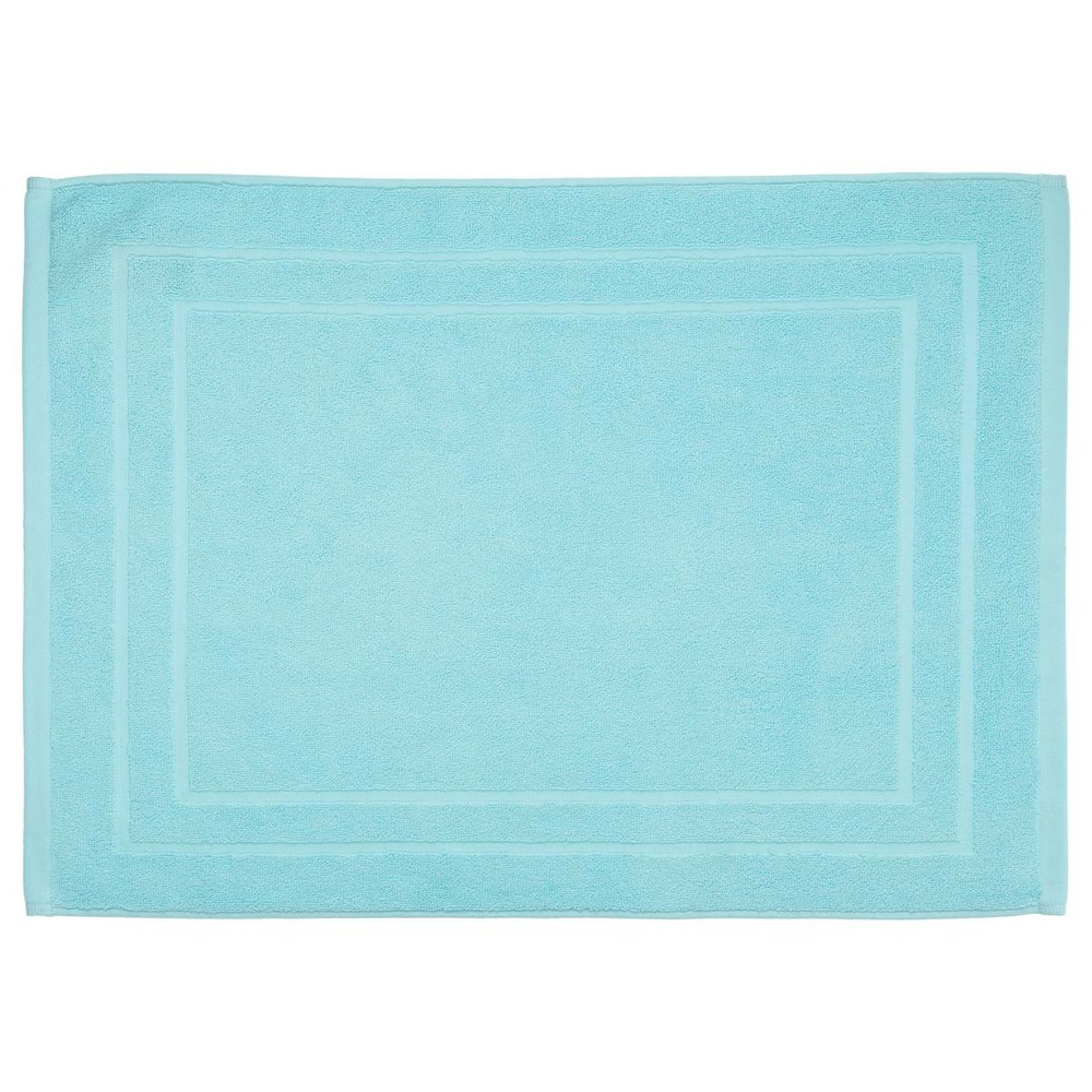 Tapis de bain - coton - bleu turquoise - 50x70 cm