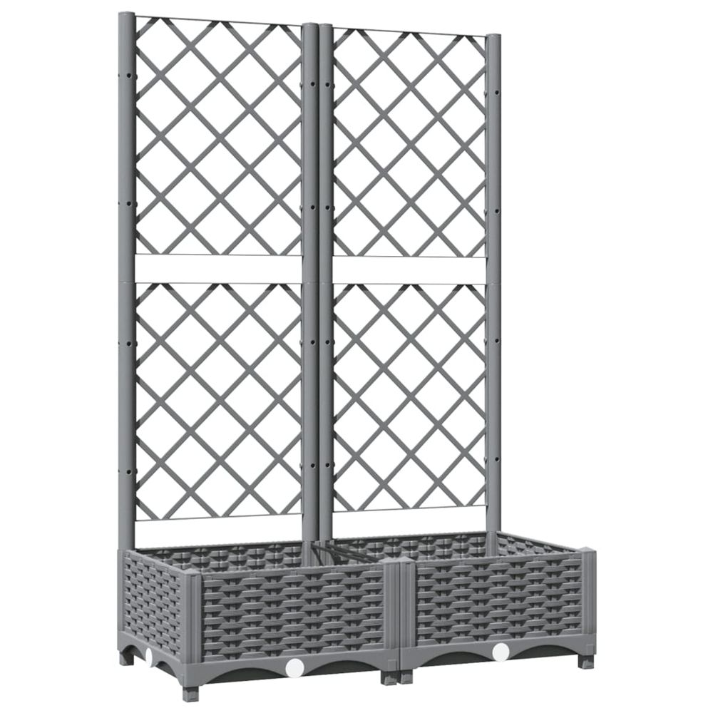 Cache-pot de jardin gris clair 80 x 40 x 121,5 cm