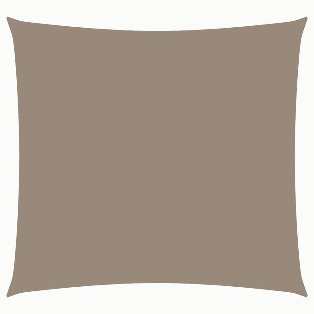 Voile de parasol tissu oxford carré 4x4 m taupe