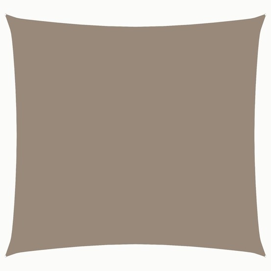 Voile de parasol tissu oxford carré 4x4 m taupe
