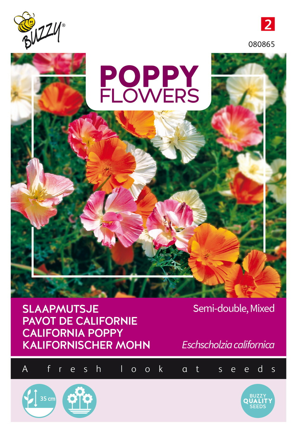 Buzzy poppy flowers eschscholtzia californica - ca. 1 gr (livraison gratuite)