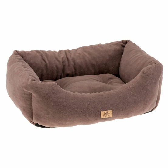 Canapé lit pour chiens et chats coccolo microfleece 50 doux micropolaire lavable taupe