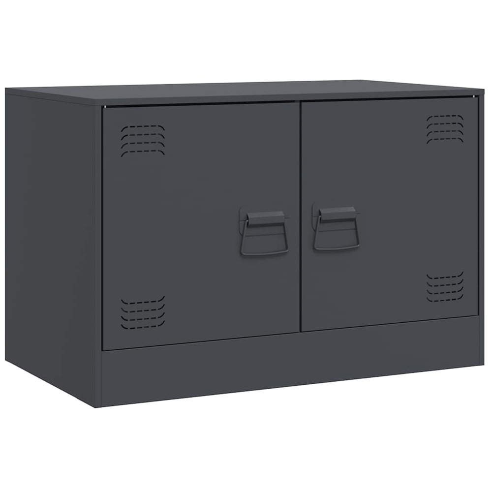 Meuble tv anthracite 67x39x44 cm acier