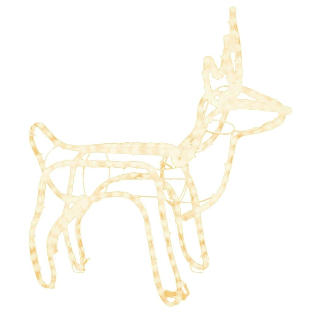 Renne de noël blanc chaud 60x30x60 cm