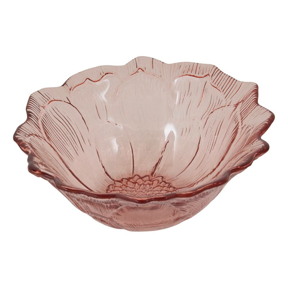 Coupelle en verre fleur de rose