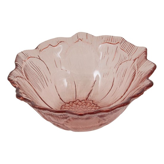 Coupelle en verre fleur de rose