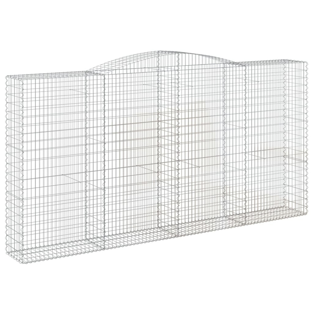 Panier de gabions arqué 400x50x200/220 cm fer galvanisé