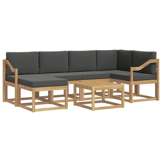 Ensemble de canapés d'extérieur 7 pc blanc et anthracite