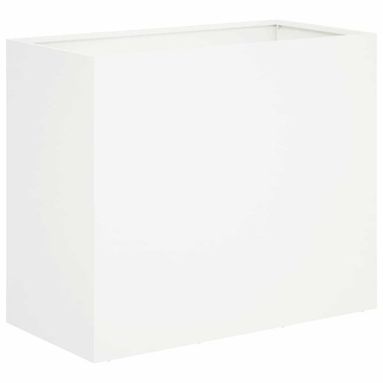 Cache-pot de jardin blanc 60 x 30 x 50 cm acier laminé à froid
