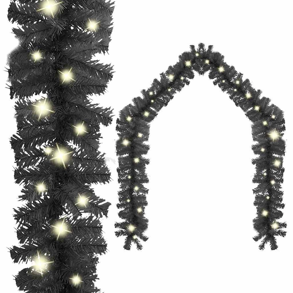 Guirlande de noël avec lumières led 20 m noir