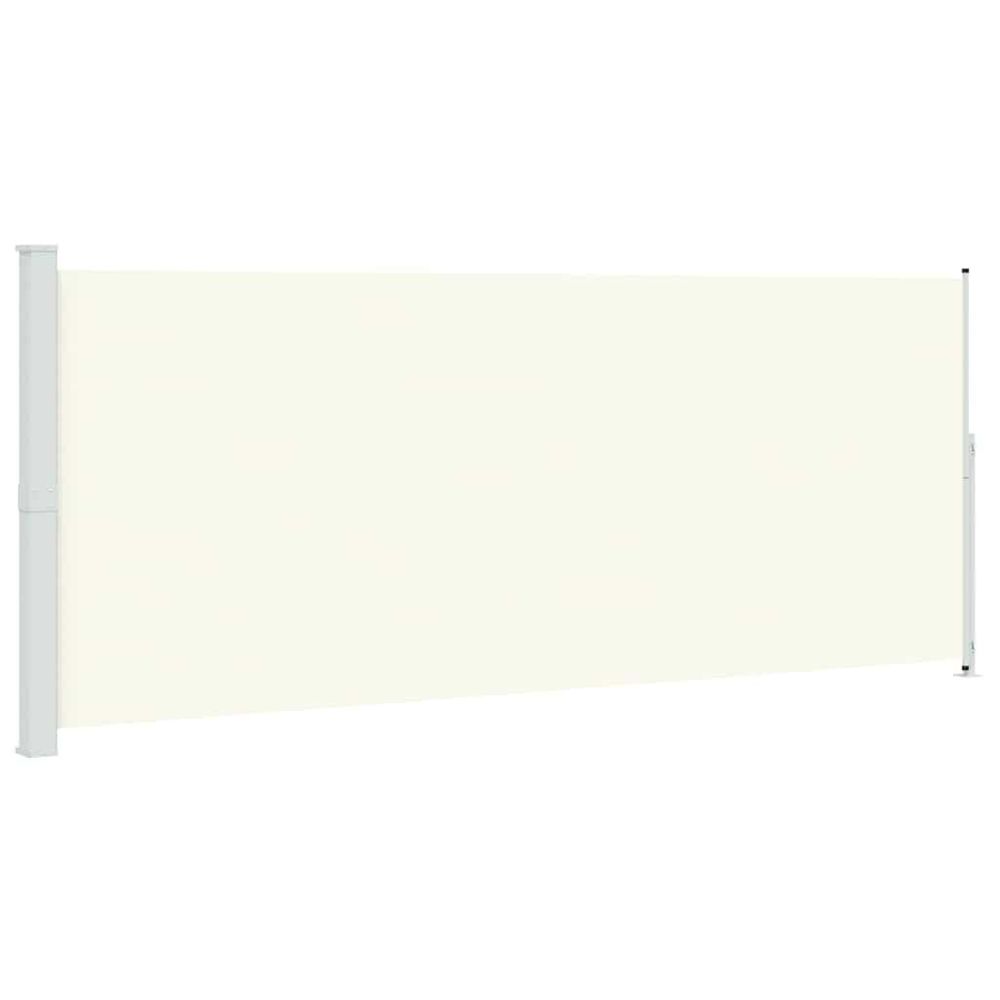 Auvent latéral rétractable de patio 200x514 cm crème