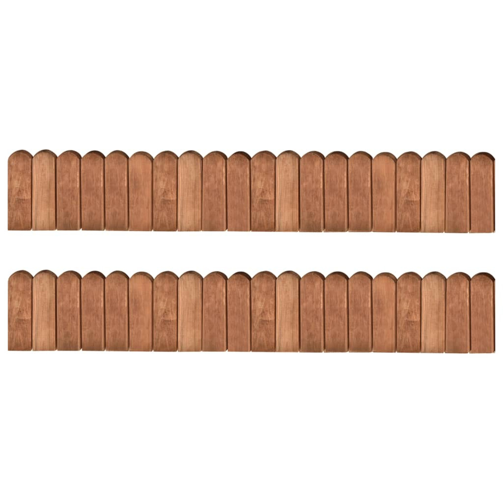 Rouleaux de bordure 2 pcs 120 cm bois de pin imprégné