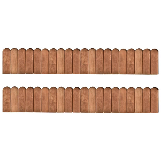 Rouleaux de bordure 2 pcs 120 cm bois de pin imprégné