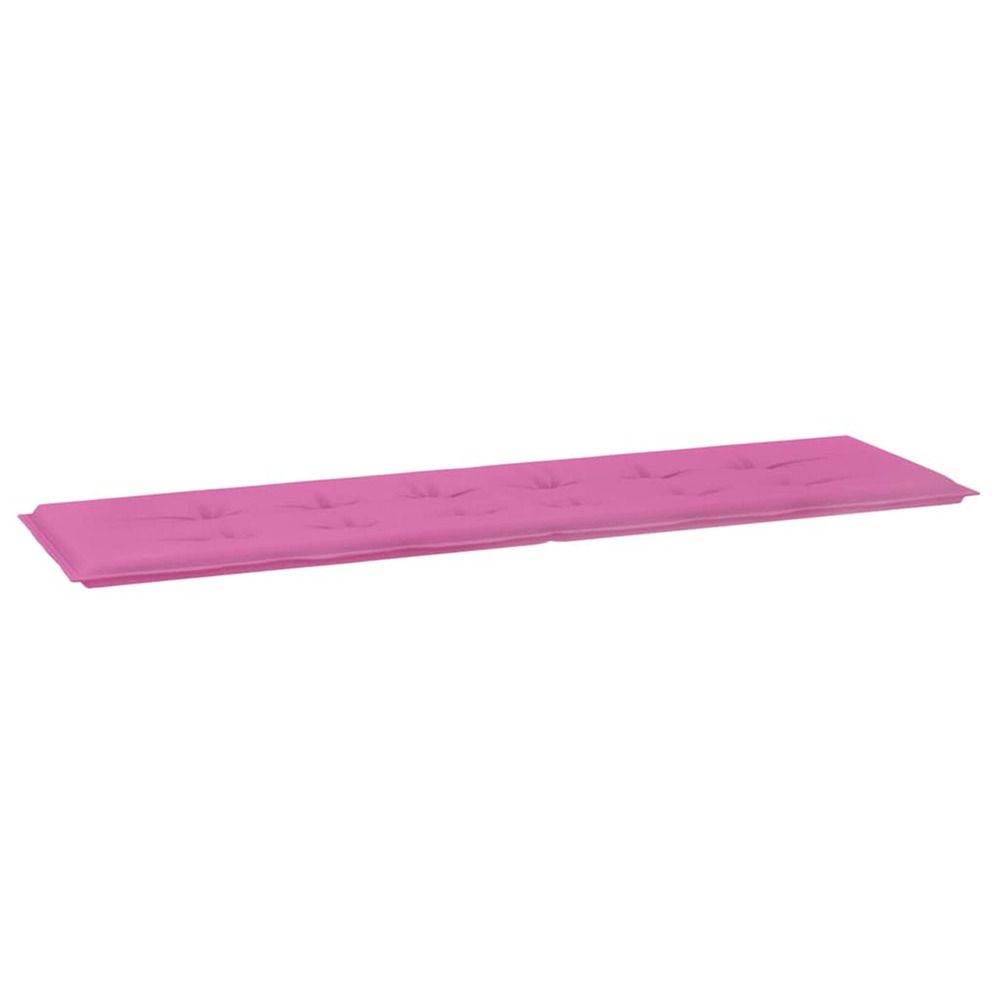 Coussin de banc tissu oxford rose 180 x 50 x 3 cm