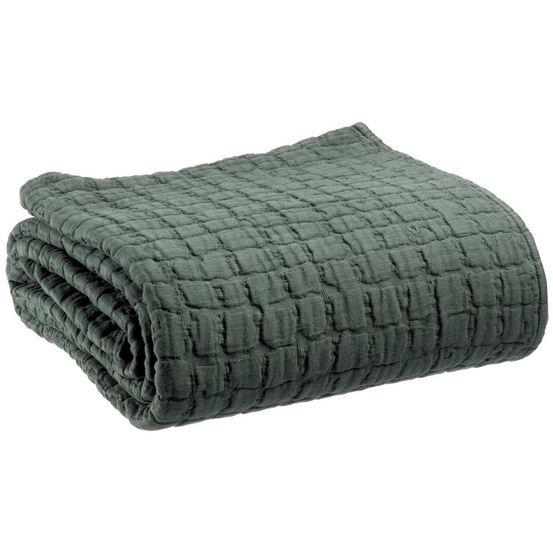 Plaid en coton swami 130 x 200 cm thym
