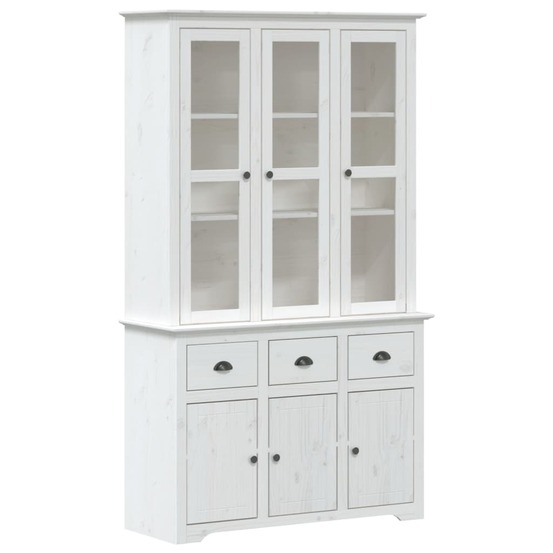 Buffet bahut commode armoire meuble de rangement organisateur cuisine salle de séjour salon bodo 115,5 x 43 x 200,5 cm bois m