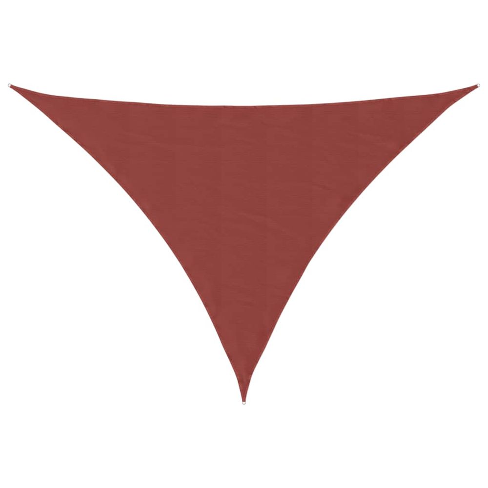 Voile de parasol tissu oxford triangulaire 5x6x6 m terre cuite