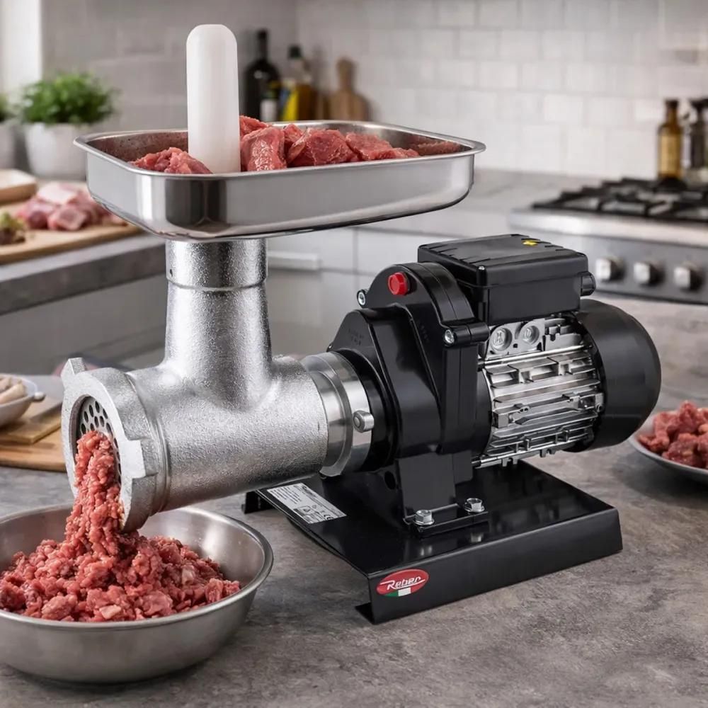Hachoir à viande électrique 1200 watts reber® n° 32 professionnel avec marche arrière