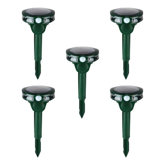 Lot de 5 anti-nuisibles à ultrasons solaires