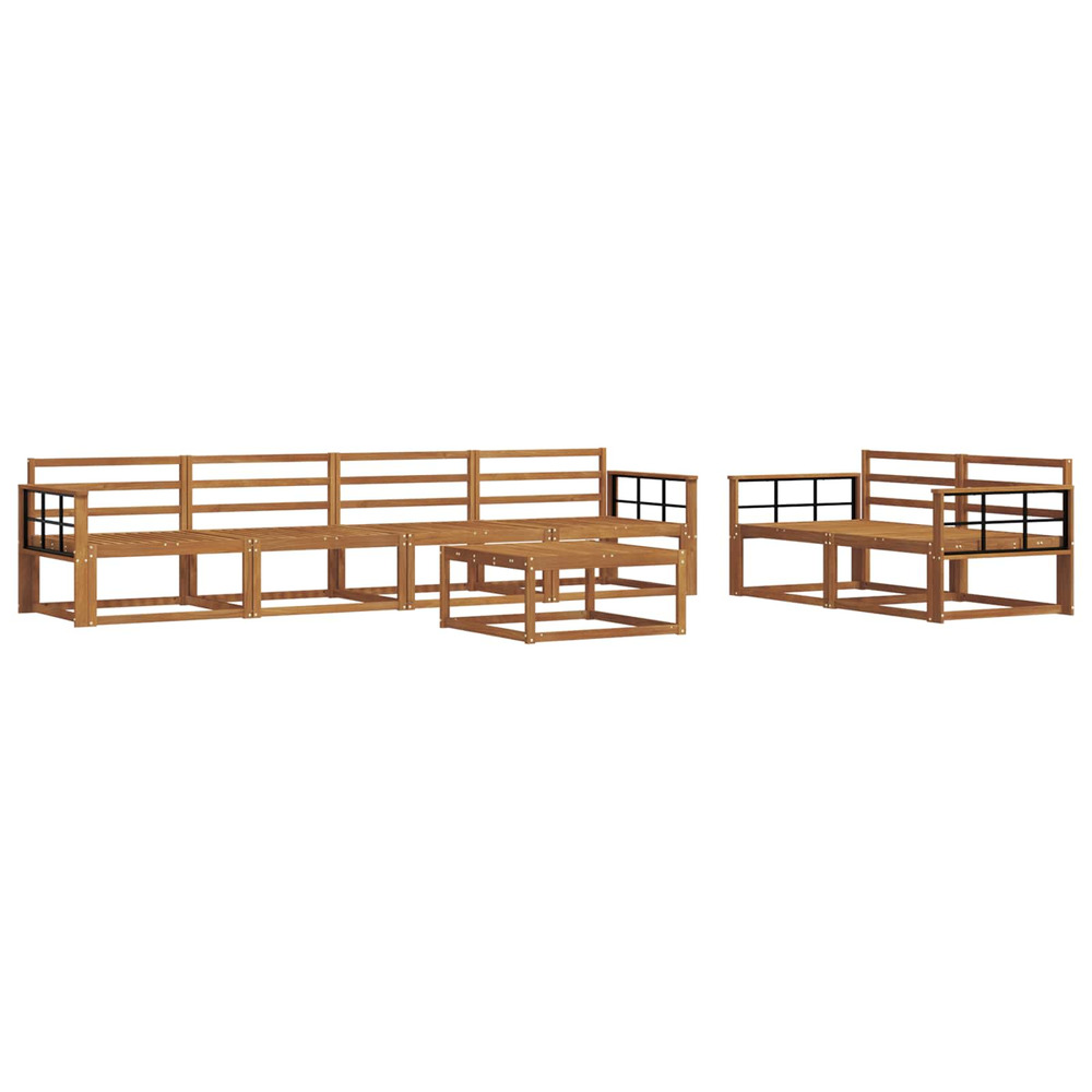 Ensemble de canapés d'extérieur 7 pcs naturel