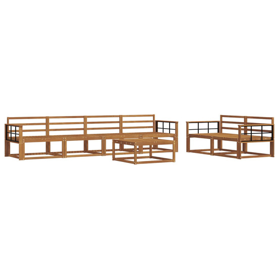 Ensemble de canapés d'extérieur 7 pcs naturel