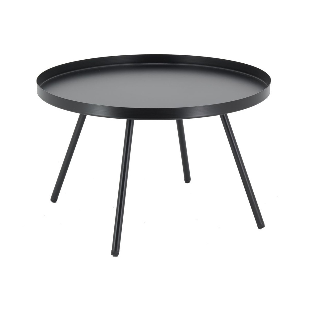 Table basse en métal ø 50 h 31. 5 noir