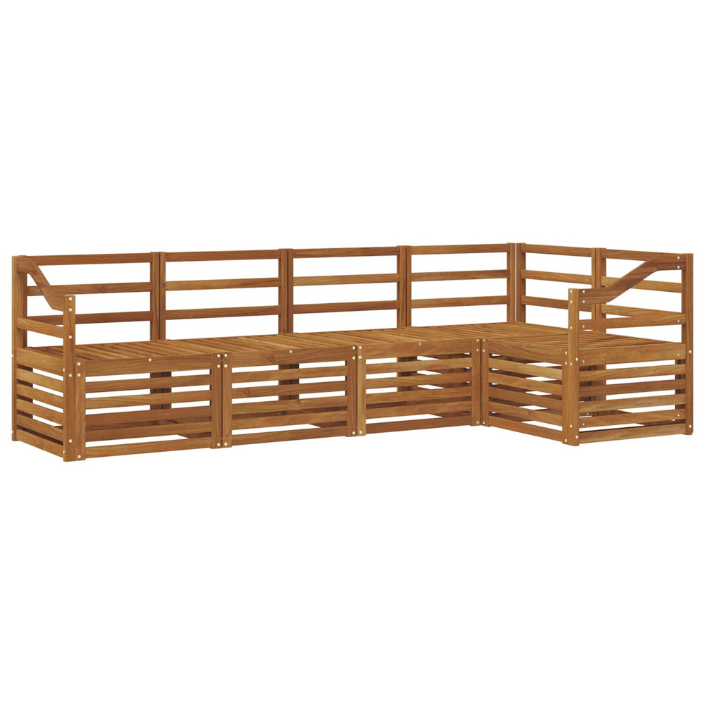 Ensembles de canapés 5 pcs naturel bois d'acacia massif