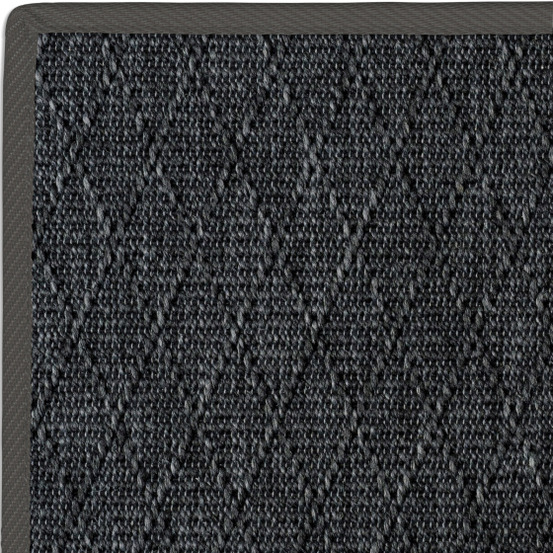 Tapis intérieur / extérieur timika - gris ardoise - galon noir - 160 x 230 cm