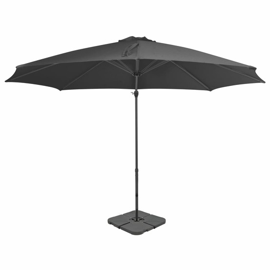 Parasol de jardin avec base portable anthracite