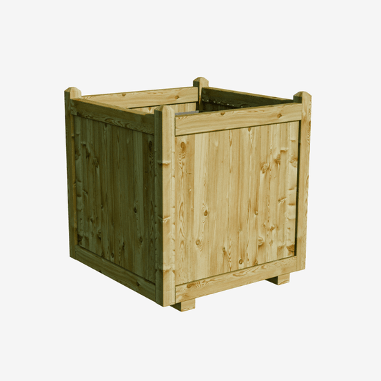 Bac a fleurs carre en bois 138l