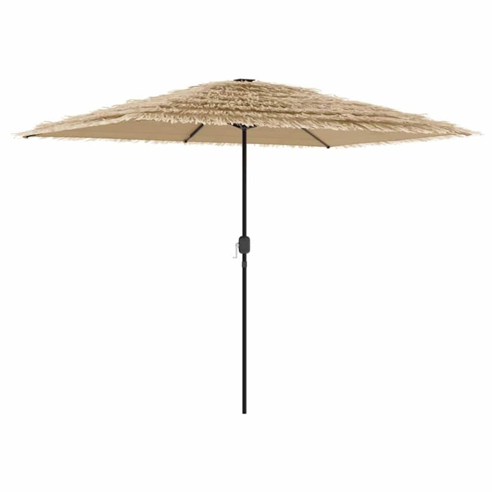 Parasol de jardin avec mât en acier marron 300x200x250 cm