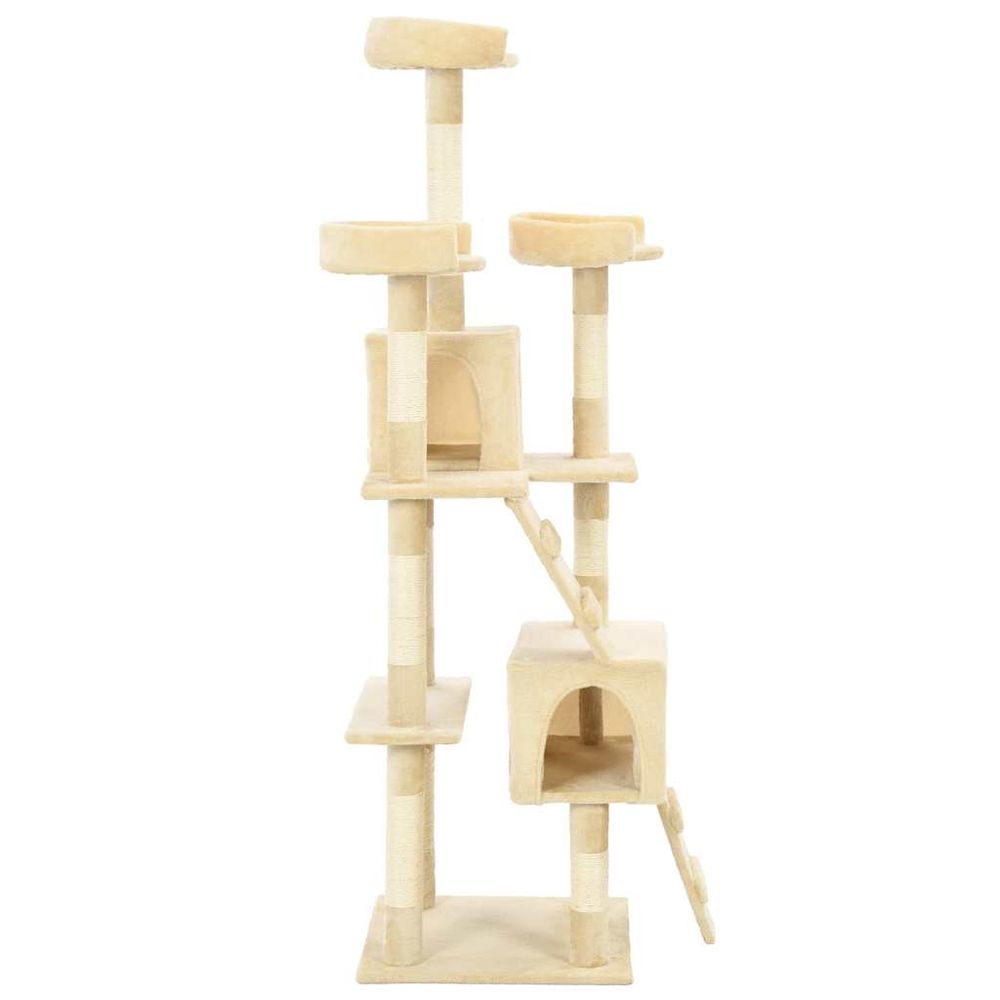 Arbre à chat avec griffoirs en sisal 170 cm beige
