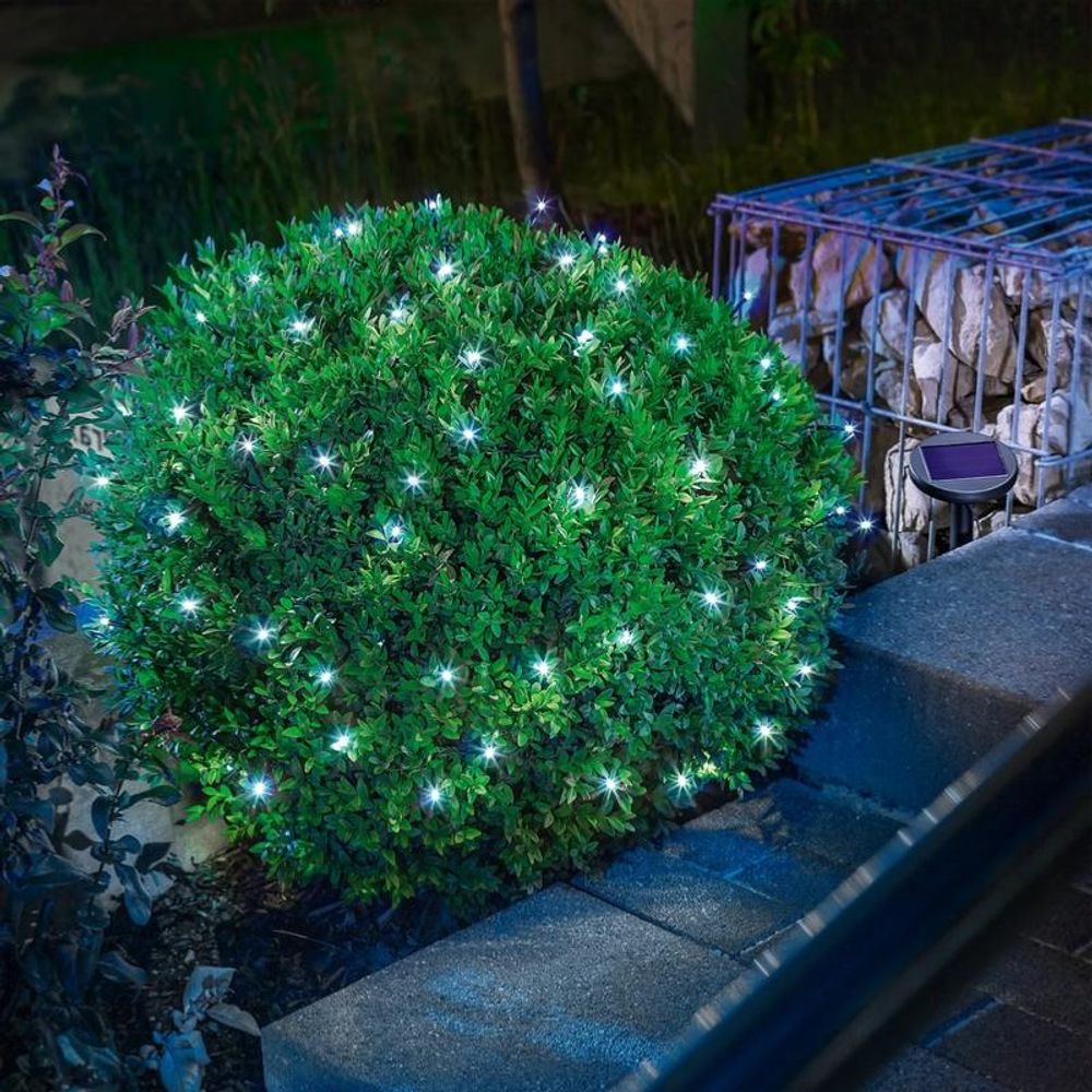 Guirlande solaire 60 leds blanc froid