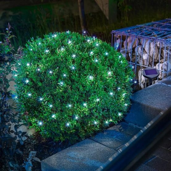 Guirlande solaire 60 leds blanc froid