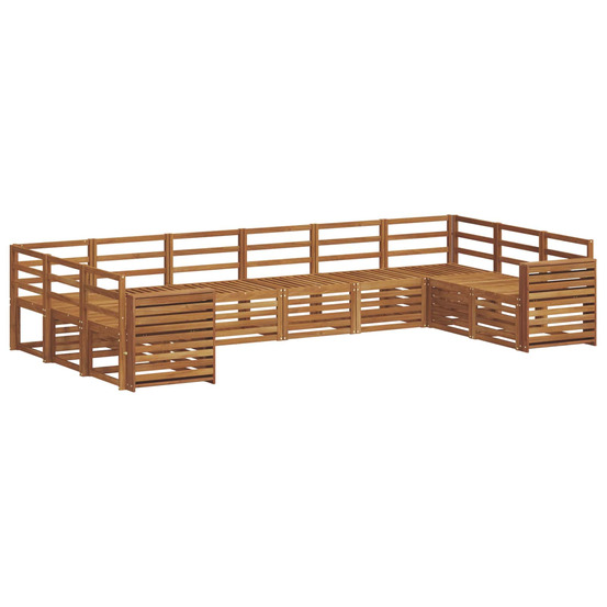 Ensemble de canapé d'angle 10 pcs naturel