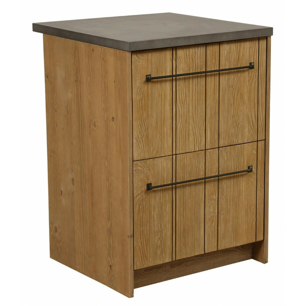 Meuble bas 3 tiroirs bois marron - jersey interior's