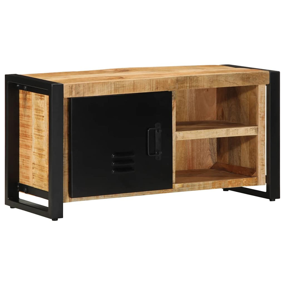 Meuble tv 80x30x40 cm bois massif de manguier brut