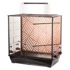 Cage à perruches siri 78x48x81,5-100 cm cuivre