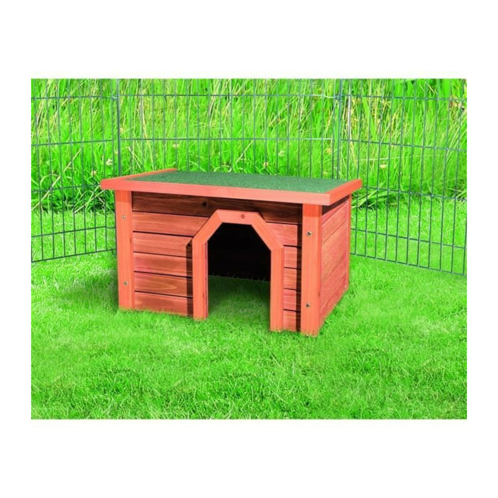 Habitat pour petits animaux - trixie - natura - pin verni - extérieur - lapin - adulte - rongeur